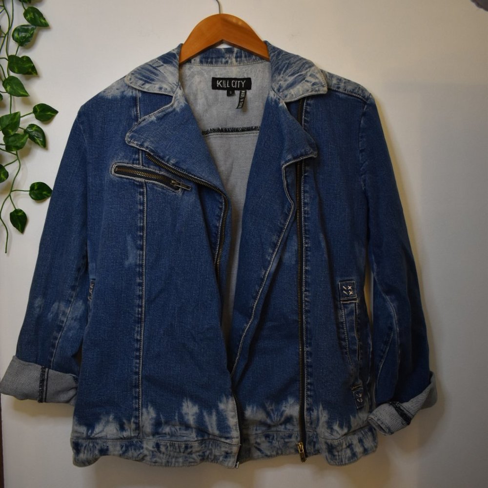 Kill City Bleached Oversized Vintage Denim Jacket